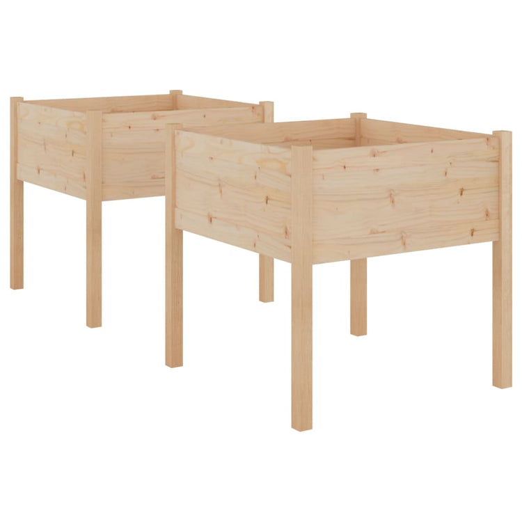 VIDAXL -Pflanzer 2 ST 70x70x70 cm Festkiefer