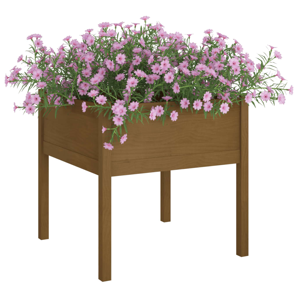 VIDAXL -Planungsbox 70x70x70 cm Festkiefer Honigbraun