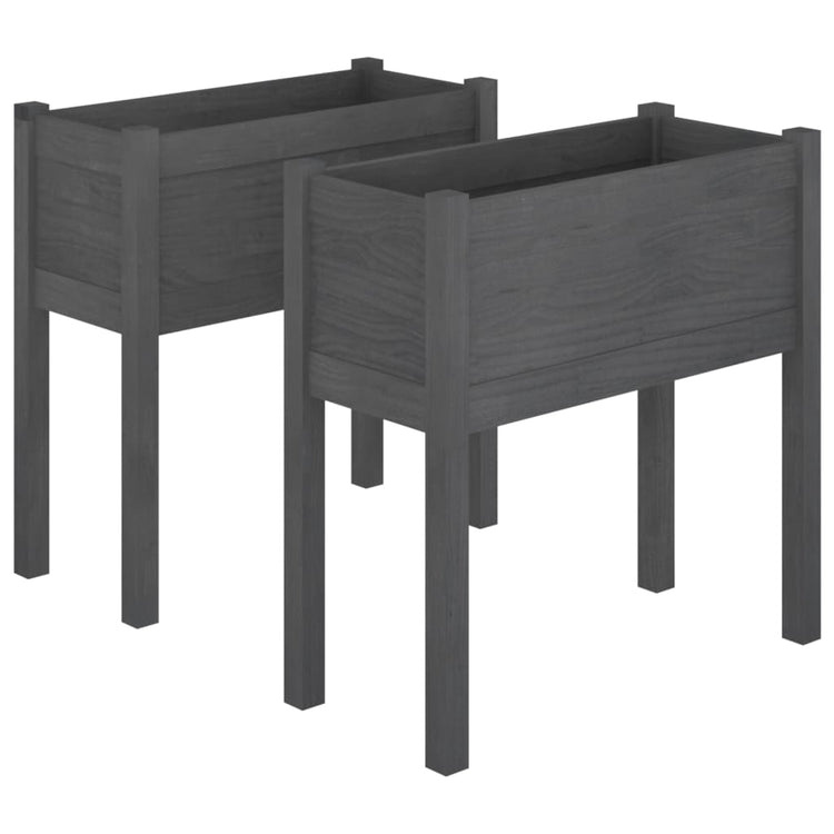 VIDAXL -Pflanzer 2 ST 70x31x70 cm Festkiefergrau