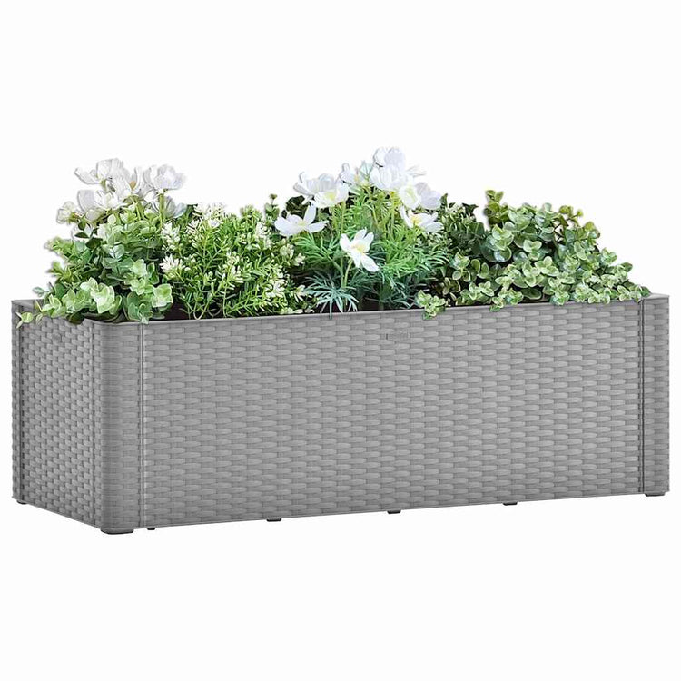 VIDAXL -Pflanzer mit Wasserversystem 100x43x33 cm Grau angehoben