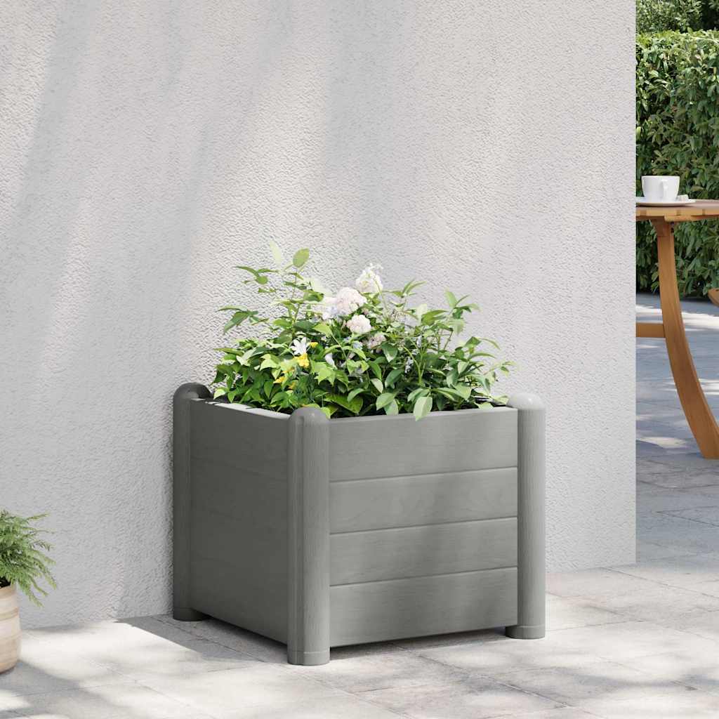 VIDAXL -Pflanzereinsatz 43x43x35 cm pp steingrau