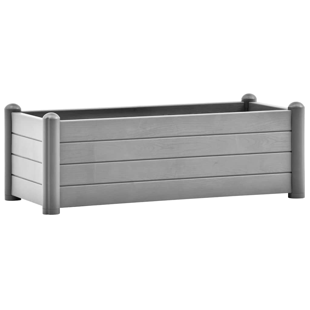Vidaxl -Pflanzer vermehrte 100x43x35 cm pp steingrau