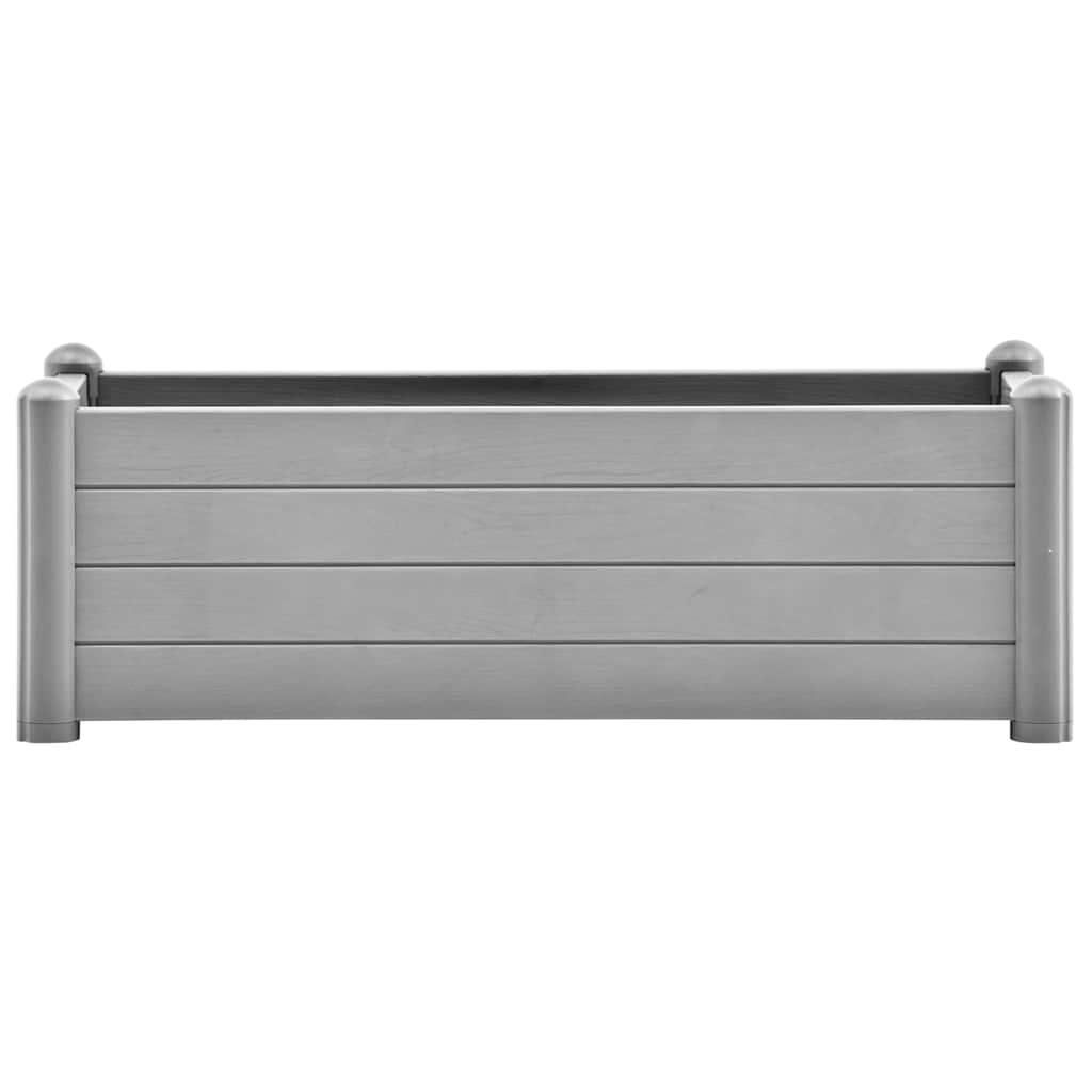 Vidaxl -Pflanzer vermehrte 100x43x35 cm pp steingrau