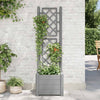 VIDAXL -Pflanzer mit Latwerk 43x43x142 cm pp steingrau