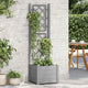 VIDAXL -Pflanzer mit Latwerk 43x43x142 cm pp steingrau