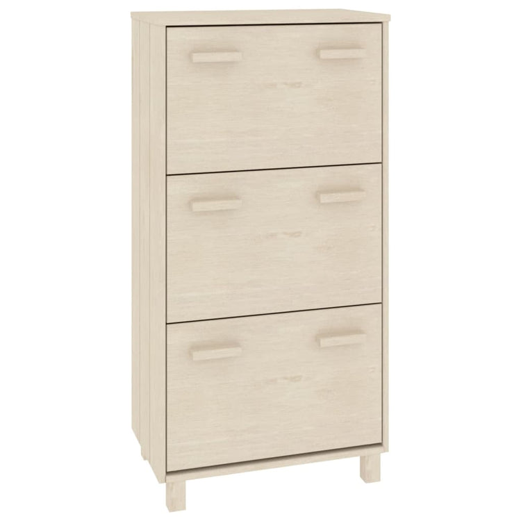 Vidaxl Schuhschrank Hamar 59.5x35x117 cm Kiefernholz honigbraun