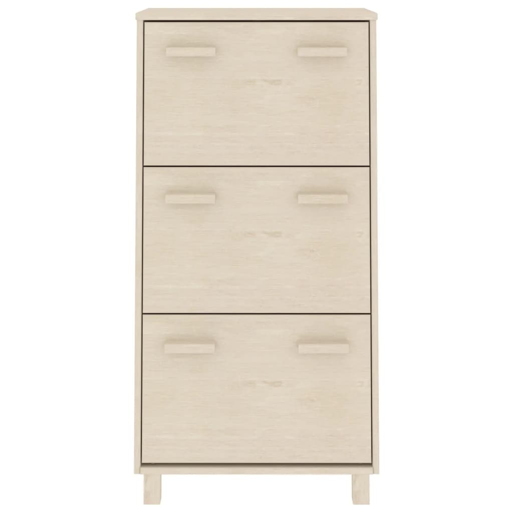 Vidaxl Schuhschrank Hamar 59.5x35x117 cm Kiefernholz honigbraun