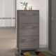 Vidaxl Schuhschrank Hamar 59.5x35x117 cm Festkiefer hellgrau