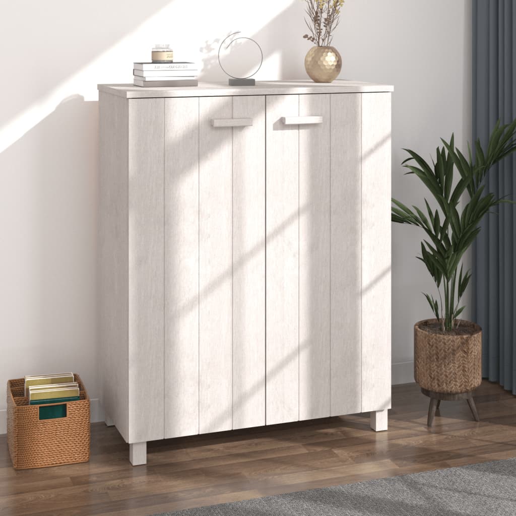 Vidaxl Schuhschrank Hamar 85x40x108 cm Festkiefer weiß