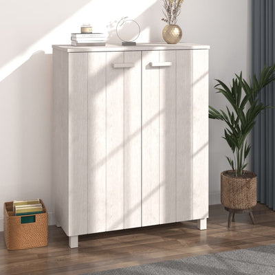 Vidaxl Schuhschrank Hamar 85x40x108 cm Festkiefer weiß