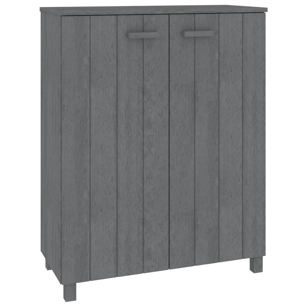 Vidaxl Schuhschrank Hamar 85x40x108 cm Festkiefer dunkelgrau