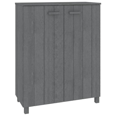 Vidaxl Schuhschrank Hamar 85x40x108 cm Festkiefer dunkelgrau