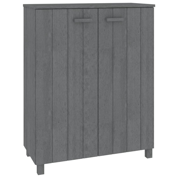 Vidaxl Schuhschrank Hamar 85x40x108 cm Festkiefer dunkelgrau