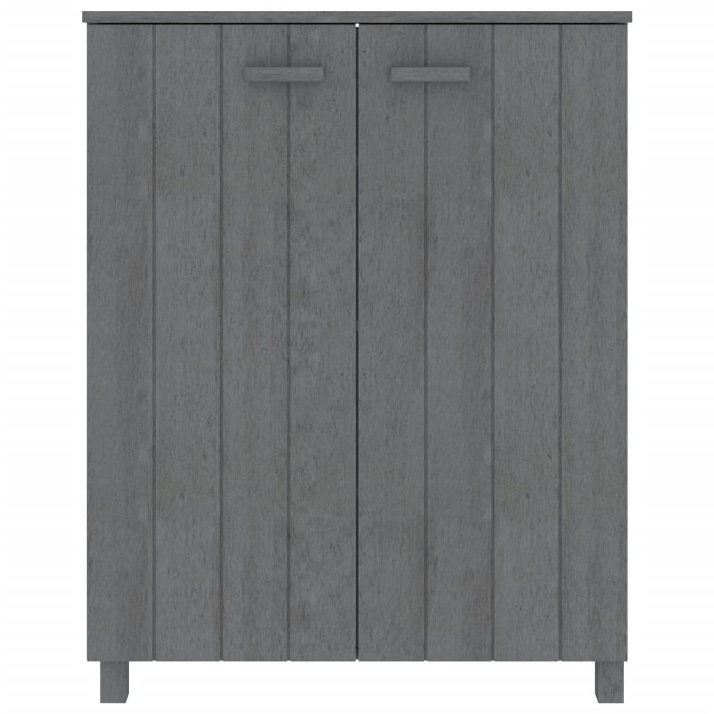 Vidaxl Schuhschrank Hamar 85x40x108 cm Festkiefer dunkelgrau