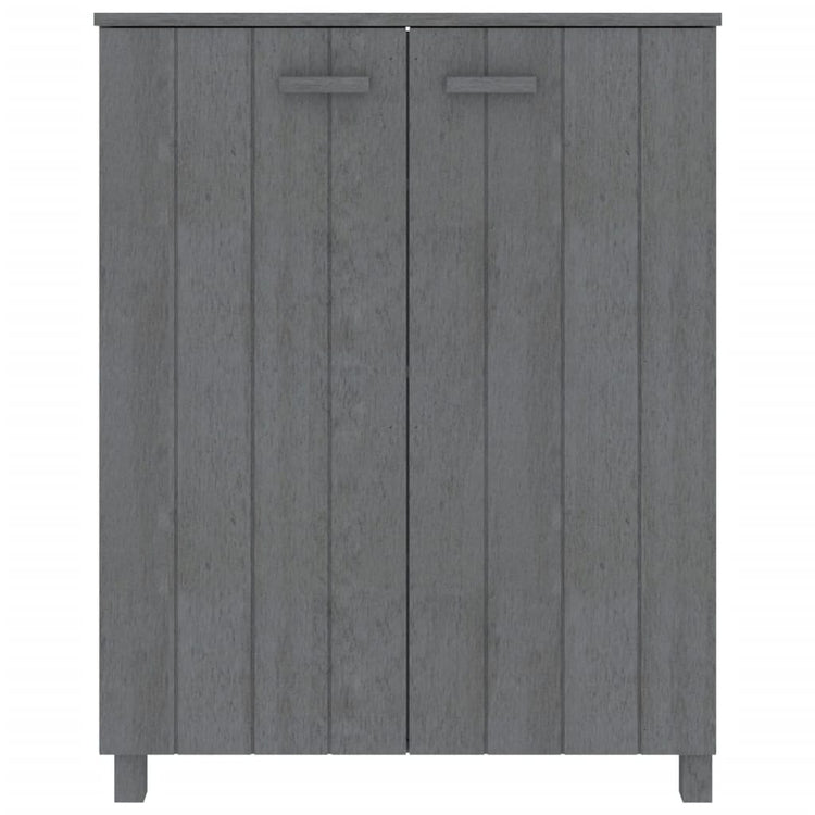 Vidaxl Schuhschrank Hamar 85x40x108 cm Festkiefer dunkelgrau