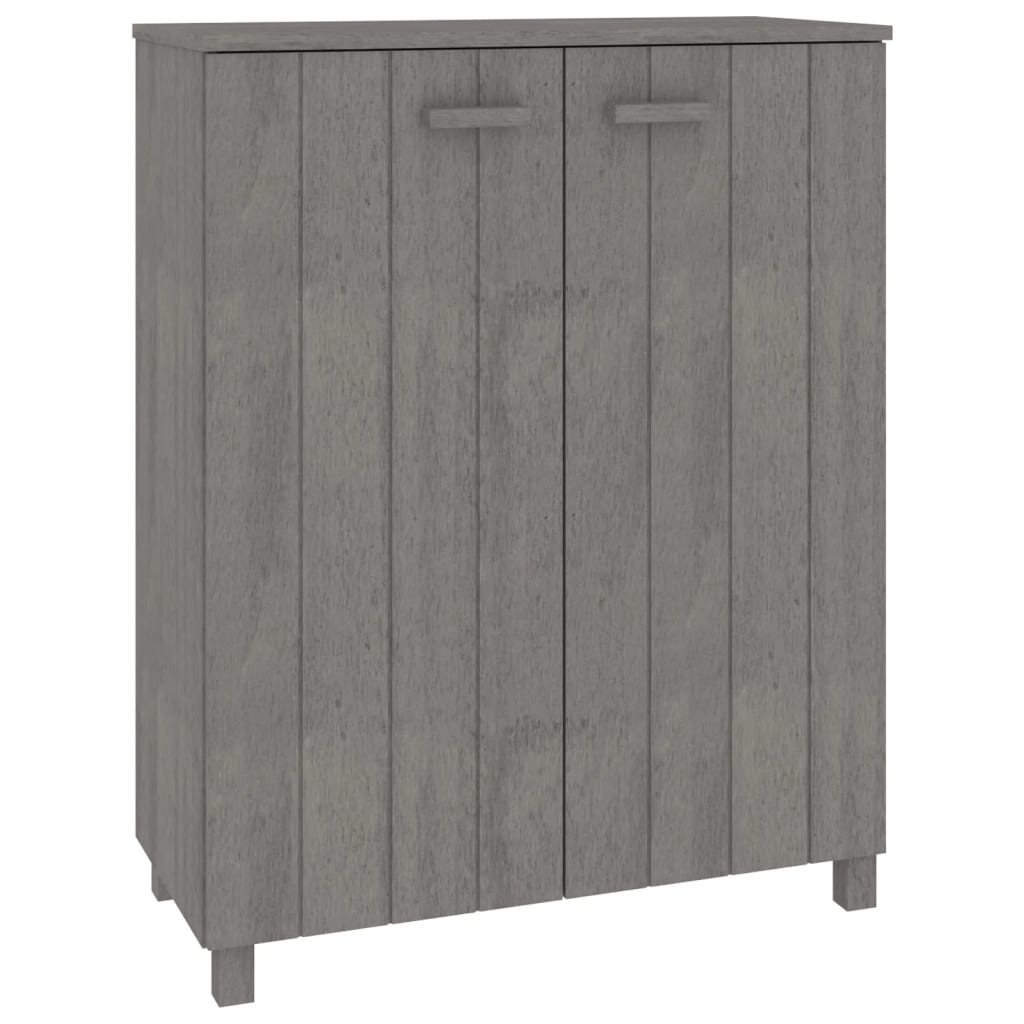 Vidaxl Schuhschrank Hamar 85x40x108 cm Festkiefer hellgrau