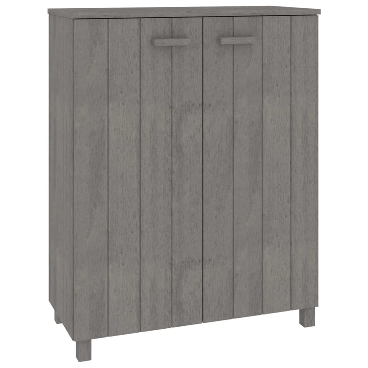 Vidaxl Schuhschrank Hamar 85x40x108 cm Festkiefer hellgrau