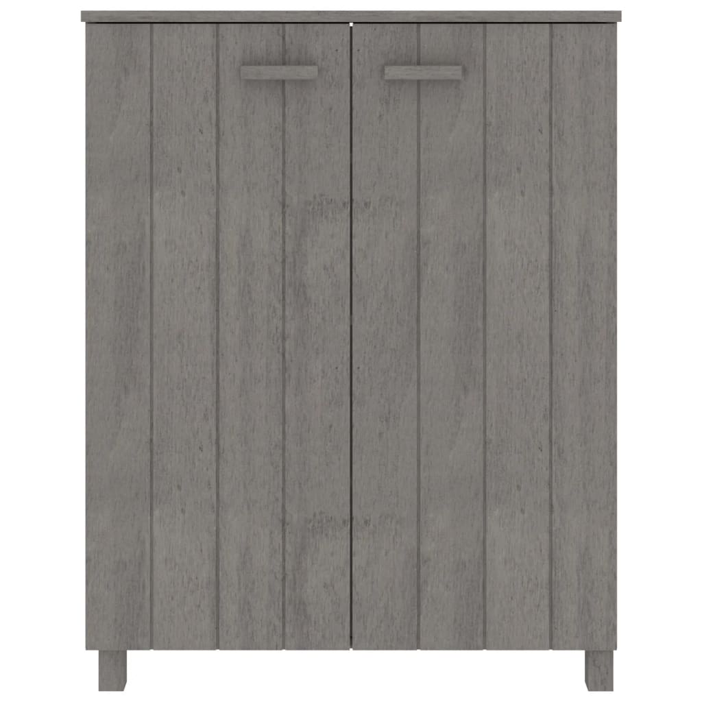 Vidaxl Schuhschrank Hamar 85x40x108 cm Festkiefer hellgrau