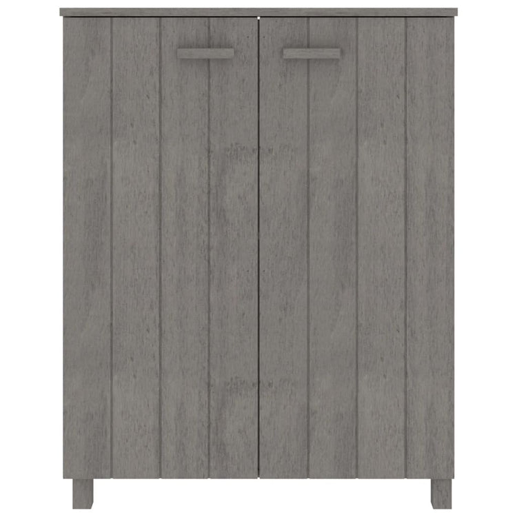 Vidaxl Schuhschrank Hamar 85x40x108 cm Festkiefer hellgrau