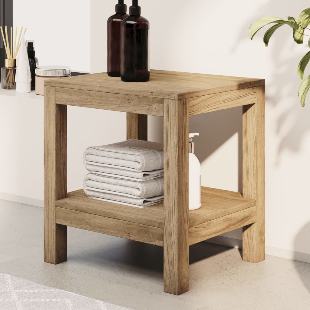 Vidaxl Badezimmer Tabelle 45x35x45 cm Solid Teak