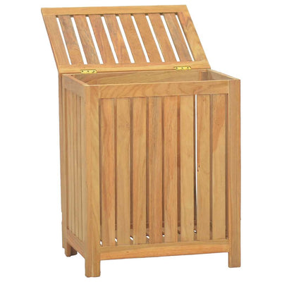 VIDAXL -Waschkorb 50x35x60 cm Solid Teak