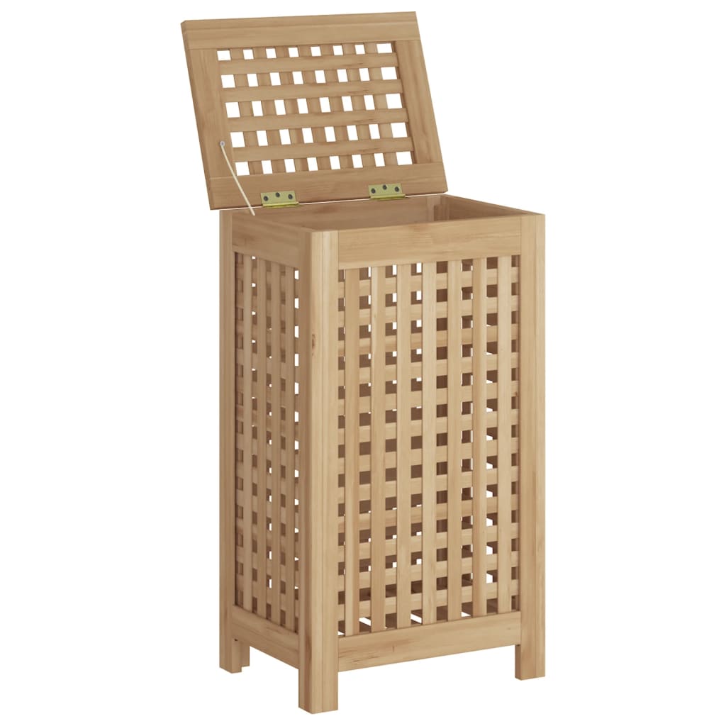VIDAXL -Waschkorb 35x25x60 cm Solid Teak