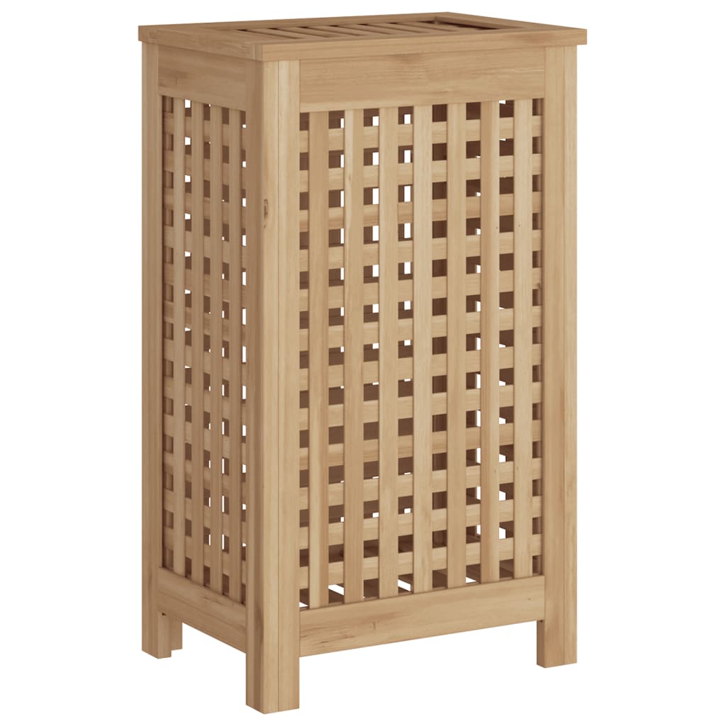 VIDAXL -Waschkorb 35x25x60 cm Solid Teak
