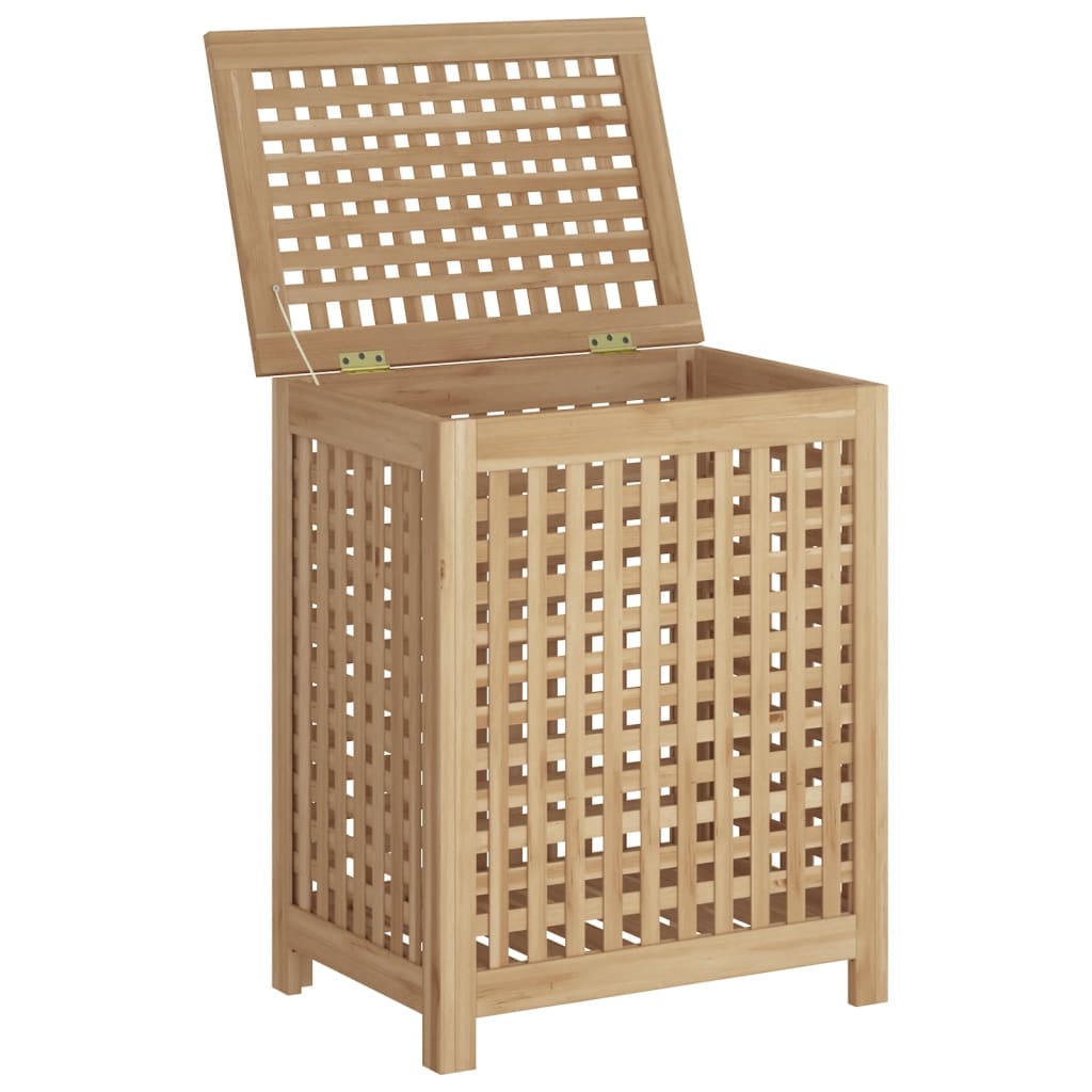 VIDAXL -Waschkorb 50x35x60 cm Solid Teak