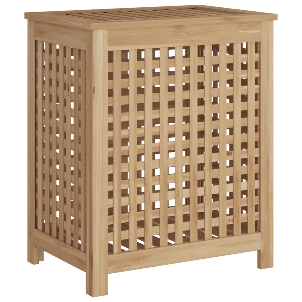 VIDAXL -Waschkorb 50x35x60 cm Solid Teak