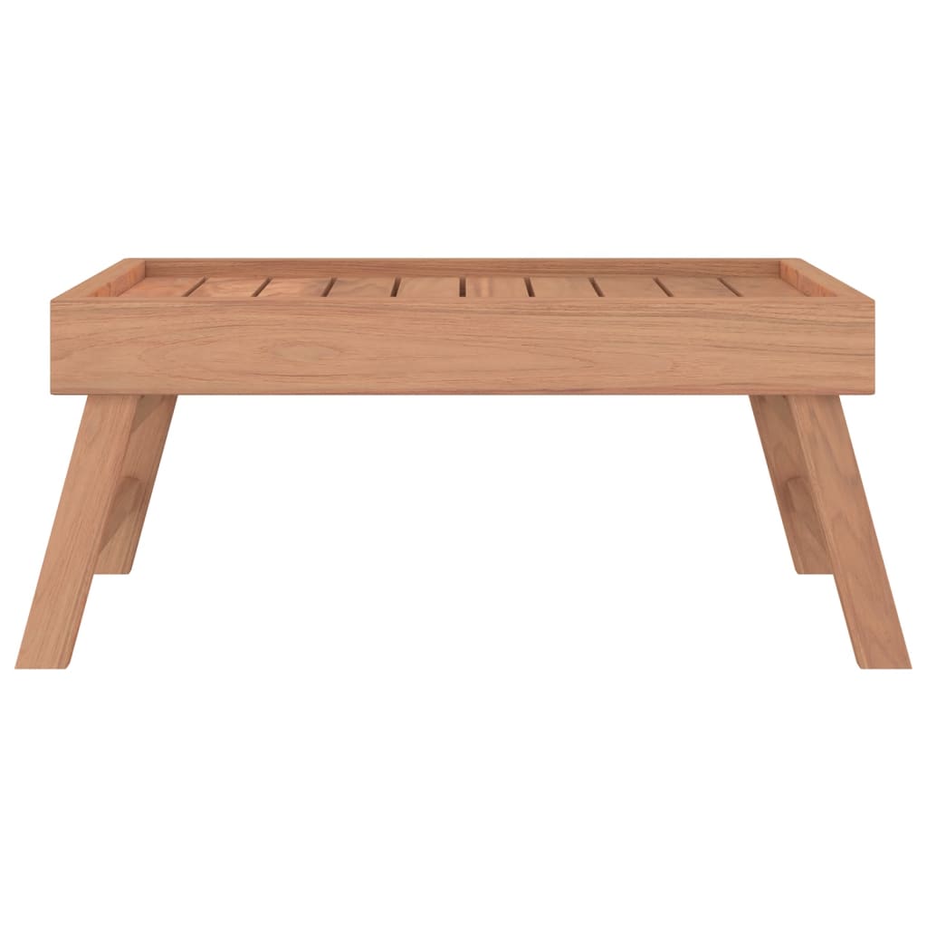 VIDAXL Collabsible 55x35x25 cm Festes Teakholzholz