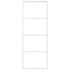 Vidaxl Schiebetür 76x205 cm mattes ESG -Glas und Aluminium weiß