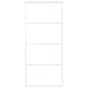 Vidaxl Schiebetür 90x205 cm ESG -Glas und Aluminium weiß