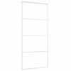Vidaxl Schiebetür 90x205 cm ESG -Glas und Aluminium weiß