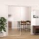 Vidaxl Schiebetür 90x205 cm mattes ESG -Glas und Aluminium weiß