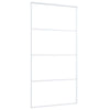 VIDAXL -Schiebetür 102,5 x 205 cm ESG -Glas und Aluminium weiß