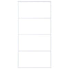 VIDAXL -Schiebetür 102,5 x 205 cm mattes ESG -Glas und Aluminium weiß