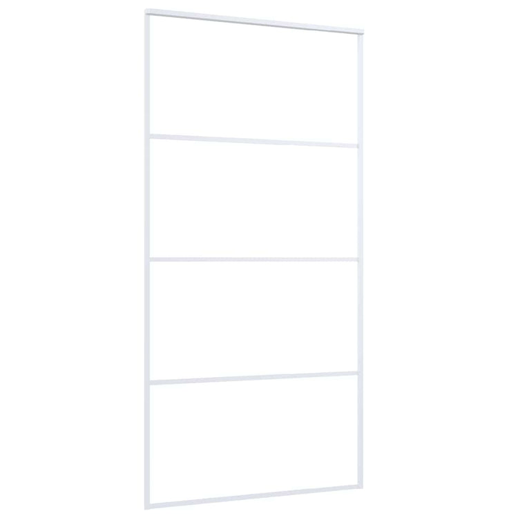 VIDAXL -Schiebetür 102,5 x 205 cm mattes ESG -Glas und Aluminium weiß