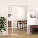 Vidaxl Schiebetür 76x205 cm ESG -Glas und Aluminium weiß
