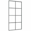 VIDAXL -Schiebetür 102,5 x 205 cm ESG -Glas und Aluminiumschwarz