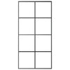 VIDAXL -Schiebetür 102,5 x 205 cm ESG -Glas und Aluminiumschwarz