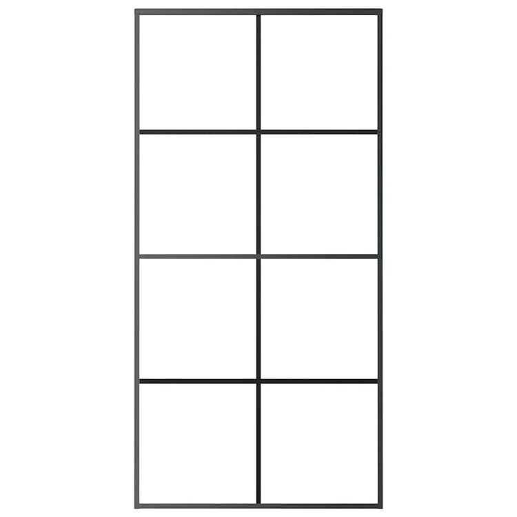 VIDAXL -Schiebetür 102,5 x 205 cm ESG -Glas und Aluminiumschwarz