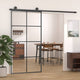 VIDAXL -Schiebetür 102,5 x 205 cm ESG -Glas und Aluminiumschwarz
