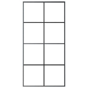 VIDAXL -Schiebetür 102,5 x 205 cm mattes ESG -Glas und Aluminiumschwarz - afbeelding 3