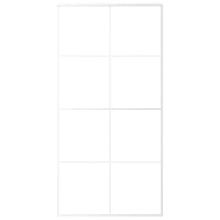 VIDAXL -Schiebetür 102,5 x 205 cm mattes ESG -Glas und Aluminium weiß