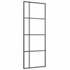 VIDAXL -Schiebetür 76x205 cm mattes ESG -Glas und Aluminiumschwarz