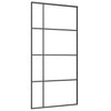 VIDAXL -Schiebetür 102,5 x 205 cm ESG -Glas und Aluminiumschwarz