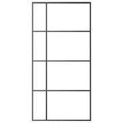 VIDAXL -Schiebetür 102,5 x 205 cm mattes ESG -Glas und Aluminiumschwarz - afbeelding 3