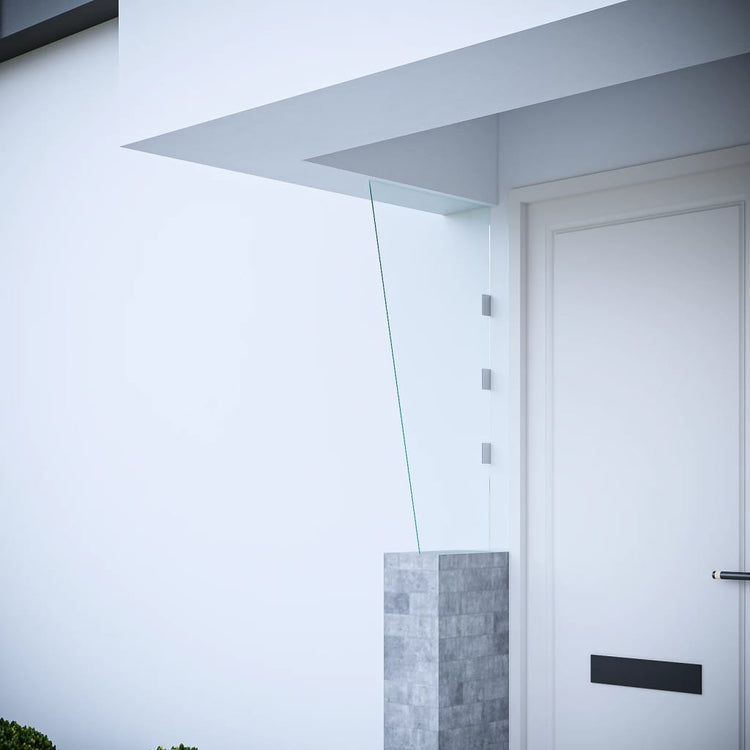 VIDAXL -Seitenplatte für Tür -Baldachin 50x100 cm gehärtetes Glas transparent