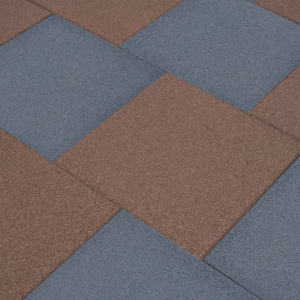 Vidaxl Valt Tiles 12 ST 50 x 50 x 3 cm Gummigrau
