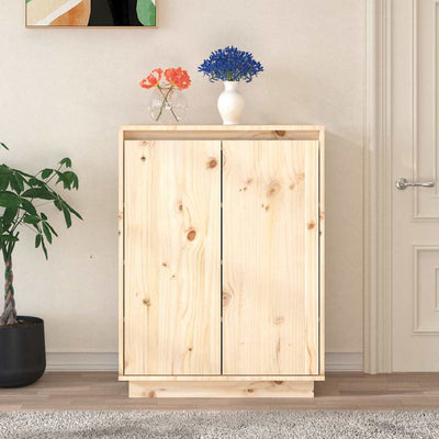 Vidaxl -Schuhschrank 60x35x80 cm Festkiefer